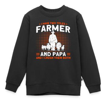 Schafzucht Landwirt Nutztier Schafe Geschenk - Kinder Premium Organic Sweatshirt - Schwarz - Vorne - AI Model Kid Female (0cm)