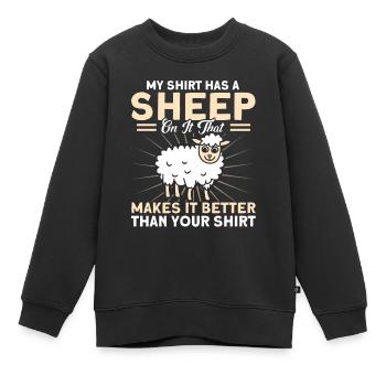 Schafzucht Landwirt Nutztier Schafe Geschenk - Kinder Premium Organic Sweatshirt - Schwarz - Vorne - AI Model Kid Female (0cm)