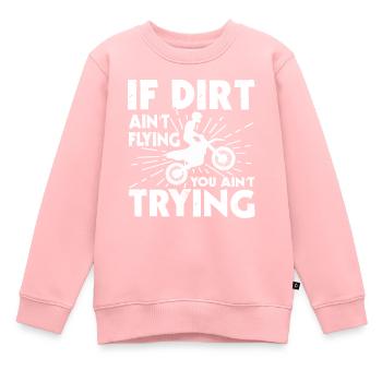 Vintage, Wenn Dreck Nicht Flieg - Kinder Premium Organic Sweatshirt - Rosa - Vorne - AI Model Kid Female (0cm)