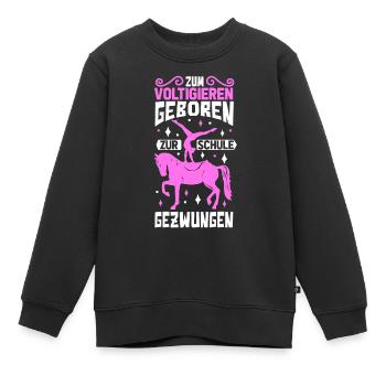 Voltigieren - Kinder Premium Organic Sweatshirt - Schwarz - Vorne - AI Model Kid Female (0cm)