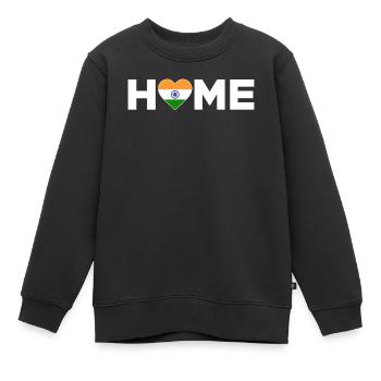 Inde Accueil Inde Drapeau Inde Amour - Sweat Premium enfant bio - noir - Devant - AI Model Kid Female (0cm)