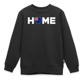 Neuseeland Heimat Neuseeland Flagge - Kinder Premium Organic Sweatshirt - Schwarz - Vorne - AI Model Kid Female (0cm)