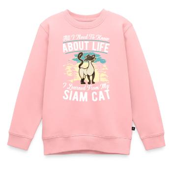 Siamkatze Siam Cat Siamesische Katze - Kinder Premium Organic Sweatshirt - Rosa - Vorne - AI Model Kid Female (0cm)