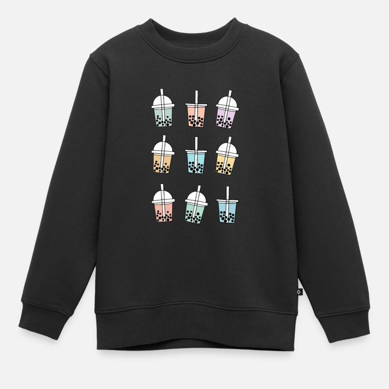Boba Tea Bubble Tea Shirt Cadeau - Sweat Premium enfant bio - noir
