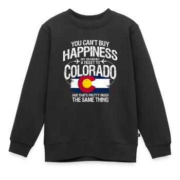 Colorado - Sweat Premium enfant bio - noir - Devant - AI Model Kid Female (0cm)