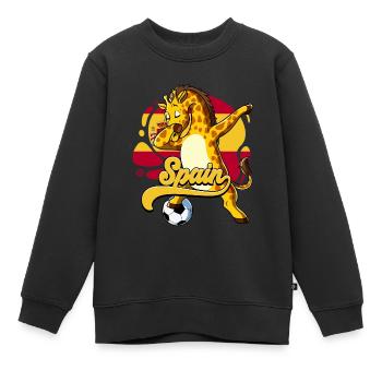 Spanien Fußball - Kinder Premium Organic Sweatshirt - Schwarz - Vorne - AI Model Kid Female (0cm)