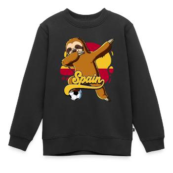 Spanien Fußball - Kinder Premium Organic Sweatshirt - Schwarz - Vorne - AI Model Kid Female (0cm)
