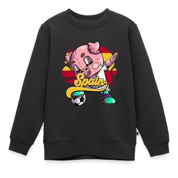 Spanien Fußball - Kinder Premium Organic Sweatshirt - Schwarz - Vorne - AI Model Kid Female (0cm)