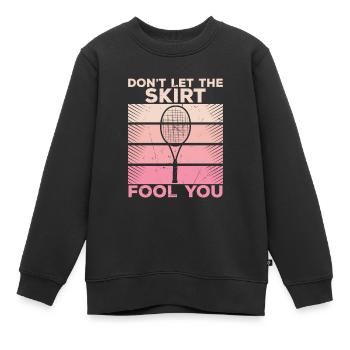 Lustiger Tennis-Match-Pun für Schläger, Sportler, - Kinder Premium Organic Sweatshirt - Schwarz - Vorne - AI Model Kid Female (0cm)