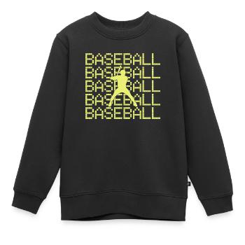 Baseball - Kinder Premium Organic Sweatshirt - Schwarz - Vorne - AI Model Kid Female (0cm)