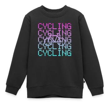 Fahrrad fahren - Kinder Premium Organic Sweatshirt - Schwarz - Vorne - AI Model Kid Female (0cm)