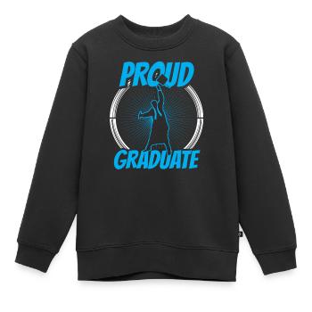 Fier diplômé de la fête de remise des diplômes - Sweat Premium enfant bio - noir - Devant - AI Model Kid Female (0cm)