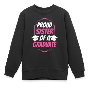 Fière sœur d’un diplômé diplômé - Sweat Premium enfant bio - noir - Devant - AI Model Kid Female (0cm)