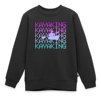Kayak - Sweat Premium enfant bio - noir - Devant - AI Model Kid Female (0cm)
