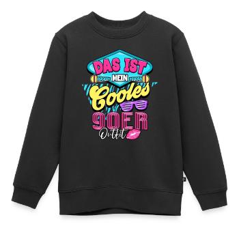 années quatre-vingt-dix - Sweat Premium enfant bio - noir - Devant - AI Model Kid Female (0cm)