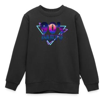 Fête des années 90 années 90 - Sweat Premium enfant bio - noir - Devant - AI Model Kid Female (0cm)
