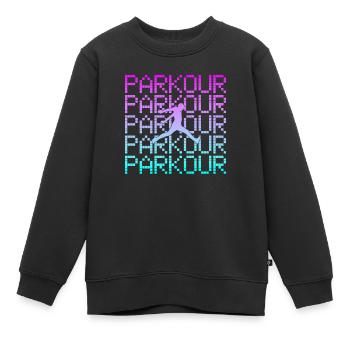 parkour - Kinder Premium Organic Sweatshirt - Schwarz - Vorne - AI Model Kid Female (0cm)