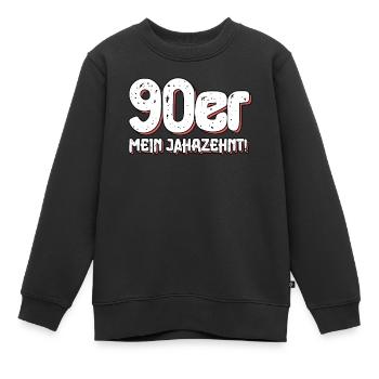 années quatre-vingt-dix - Sweat Premium enfant bio - noir - Devant - AI Model Kid Female (0cm)