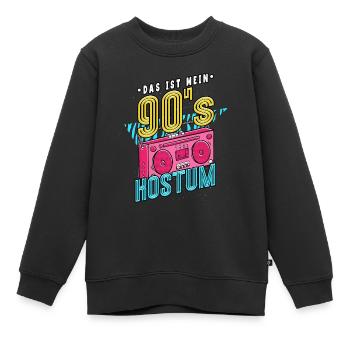 Das Ist Mein 90er Kostüm 90er Jahre - Kinder Premium Organic Sweatshirt - Schwarz - Vorne - AI Model Kid Female (0cm)