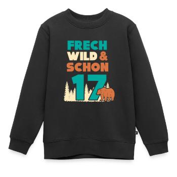 17 Jahre Geburtstag Bär - Kinder Premium Organic Sweatshirt - Schwarz - Vorne - AI Model Kid Female (0cm)