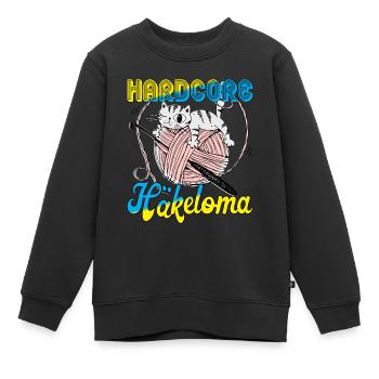 Hardcore Häkeloma - Kinder Premium Organic Sweatshirt - Schwarz - Vorne - AI Model Kid Female (0cm)