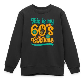 Costume de fête des années 60 des années soixante des années 1960 - Sweat Premium enfant bio - noir - Devant - AI Model Kid Female (0cm)