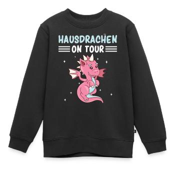 Hausdrachen On Tour - Kinder Premium Organic Sweatshirt - Schwarz - Vorne - AI Model Kid Female (0cm)