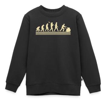 Évolution des paysagistes - Sweat Premium enfant bio - noir - Devant - AI Model Kid Female (0cm)