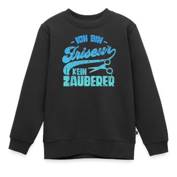 Ich Bin Friseur - Kinder Premium Organic Sweatshirt - Schwarz - Vorne - AI Model Kid Female (0cm)