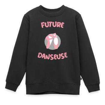 Humour cadeau naissance ballet future danseuse - Sweat Premium enfant bio - noir - Devant - AI Model Kid Female (0cm)