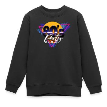 Fille des années 80 et 80 - Sweat Premium enfant bio - noir - Devant - AI Model Kid Female (0cm)