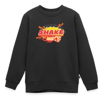Agiter et cuire au four - Sweat Premium enfant bio - noir - Devant - AI Model Kid Female (0cm)
