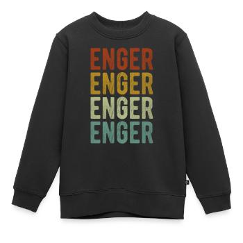 Enger Stadt Retro Vintage - Kinder Premium Organic Sweatshirt - Schwarz - Vorne - AI Model Kid Female (0cm)