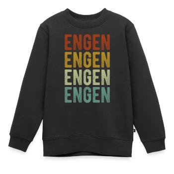 Engen Stadt Retro Vintage - Kinder Premium Organic Sweatshirt - Schwarz - Vorne - AI Model Kid Female (0cm)