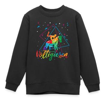 Voltigieren Volti Voltigier Pferde Pferdemädchen - Kinder Premium Organic Sweatshirt - Schwarz - Vorne - AI Model Kid Female (0cm)