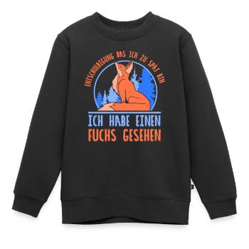 ich habe ein fuchs gesehen - Kinder Premium Organic Sweatshirt - Schwarz - Vorne - AI Model Kid Female (0cm)