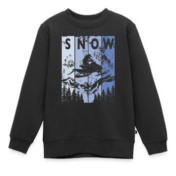 Motorschlitten Schneemobil Wintersport Schneemobiler - Kinder Premium Organic Sweatshirt - Schwarz - Vorne - AI Model Kid Female (0cm)