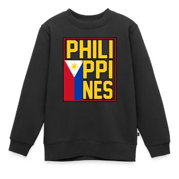 Philippinen - Kinder Premium Organic Sweatshirt - Schwarz - Vorne - AI Model Kid Female (0cm)