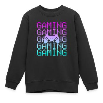 gaming gamer - Kinder Premium Organic Sweatshirt - Schwarz - Vorne - AI Model Kid Female (0cm)