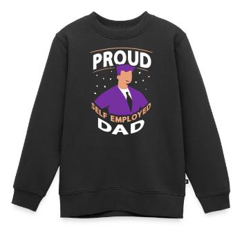 Fier Père travailleur autonome Travailleur autonome - Sweat Premium enfant bio - noir - Devant - AI Model Kid Female (0cm)