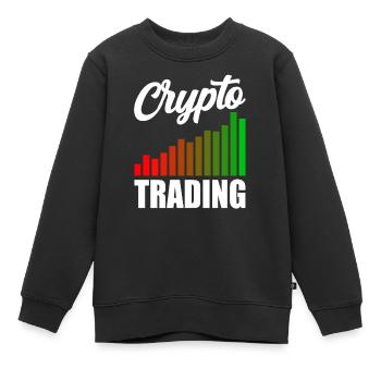 Krypto Handel Trader Traden Crypto Trading - Kinder Premium Organic Sweatshirt - Schwarz - Vorne - AI Model Kid Female (0cm)