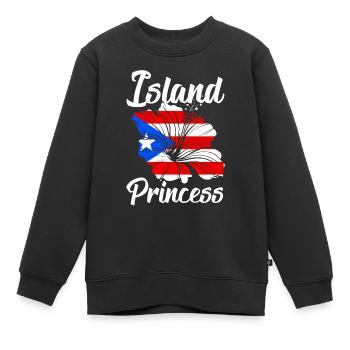 Island Princess Puerto Rico Boricua Puerto Rican - Kinder Premium Organic Sweatshirt - Schwarz - Vorne - AI Model Kid Female (0cm)
