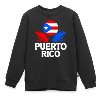 National Animal Puerto Rico Puerto Rican Boricua - Kinder Premium Organic Sweatshirt - Schwarz - Vorne - AI Model Kid Female (0cm)