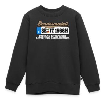 1968 Kennzeichen Geburtstag - Kinder Premium Organic Sweatshirt - Schwarz - Vorne - AI Model Kid Female (0cm)