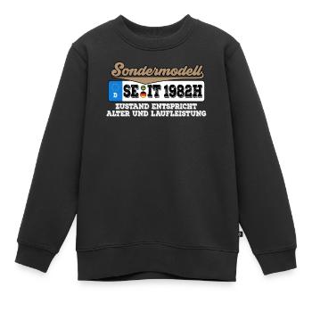 1982 Kennzeichen Geburtstag - Kinder Premium Organic Sweatshirt - Schwarz - Vorne - AI Model Kid Female (0cm)