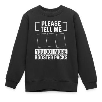 Trading Card Game Trade Trading Cards Collecting - Kinder Premium Organic Sweatshirt - Schwarz - Vorne - AI Model Kid Female (0cm)