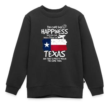 Texas - Kinder Premium Organic Sweatshirt - Schwarz - Vorne - AI Model Kid Female (0cm)