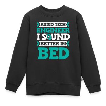 Tontechniker Sound Audio Engineer - Kinder Premium Organic Sweatshirt - Schwarz - Vorne - AI Model Kid Female (0cm)
