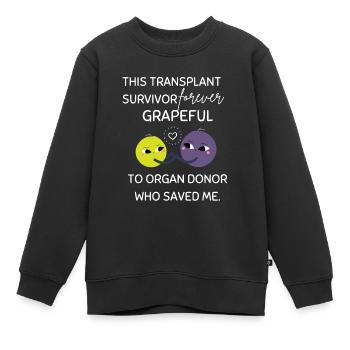 Transplant Survivor Organ Empfänger Danke - Kinder Premium Organic Sweatshirt - Schwarz - Vorne - AI Model Kid Female (0cm)