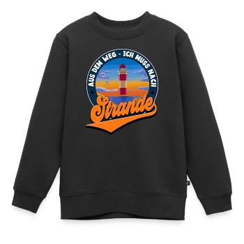Strande - Kinder Premium Organic Sweatshirt - Schwarz - Vorne - AI Model Kid Female (0cm)